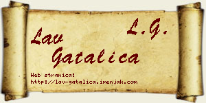 Lav Gatalica vizit kartica